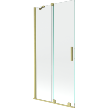 Mexen Velar paravan cadă 2-aripi culisant 95 x 150 cm, transparent, auriu cu aspect periat - 896-095-000-01-55