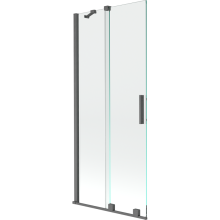 Mexen Velar paravan cadă 2-aripi culisant 85 x 150 cm, transparent, gun gray cu aspect periat - 896-085-000-01-66