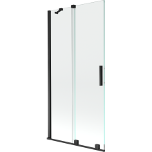 Mexen Velar paravan cadă 2-aripi culisant 95 x 150 cm, transparent, Neagră - 896-095-000-01-70