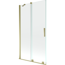 Mexen Velar paravan cadă 2-aripi culisant 100 x 150 cm, transparent, Auriu - 896-100-000-01-50