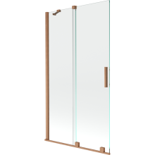 Mexen Velar paravan cadă 2-aripi culisant 100 x 150 cm, transparent, Cupru cu aspect periat - 896-100-000-01-65
