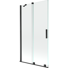 Mexen Velar paravan cadă 2-aripi culisant 100 x 150 cm, transparent, Neagră - 896-100-000-01-70