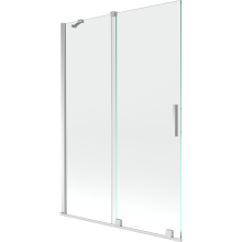 Mexen Velar paravan cadă 2-aripi culisant 120 x 150 cm, transparent, Crom - 896-120-000-01-01