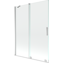 Mexen Velar paravan cadă 2-aripi culisant 130 x 150 cm, transparent, Crom - 896-130-000-01-01