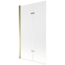 Mexen Castor paravan cadă 2-aripi 100 x 150 cm, Înghețat, Aurie - 892-100-002-50-30