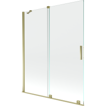 Mexen Velar paravan cadă 2-aripi culisant 140 x 150 cm, transparent, Auriu - 896-140-000-01-50