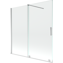 Mexen Velar paravan cadă 2-aripi culisant 160 x 150 cm, transparent, Crom - 896-160-000-01-01