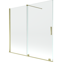 Mexen Velar paravan cadă 2-aripi culisant 170 x 150 cm, transparent, Auriu - 896-170-000-01-50