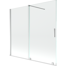 Mexen Velar paravan cadă 2-aripi culisant 170 x 150 cm, transparent, Crom - 896-170-000-01-01