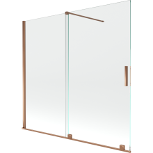 Mexen Velar paravan cadă 2-aripi culisant 170 x 150 cm, transparent, Roz-auriu - 896-170-000-01-60
