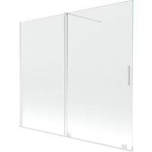 Mexen Velar paravan cadă 2-aripi culisant 180 x 150 cm, transparent, Albă - 896-180-000-01-20