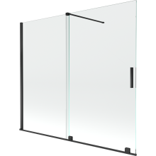 Mexen Velar paravan cadă 2-aripi culisant 180 x 150 cm, transparent, Neagră - 896-180-000-01-70
