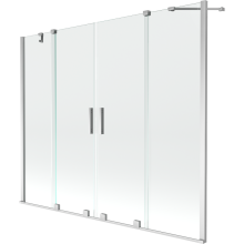 Mexen Velar Duo paravan cadă 2-aripi culisant 200 x 150 cm, transparent, Crom - 896-200-000-02-01