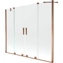Mexen Velar Duo paravan cadă 2-aripi culisant 200 x 150 cm, transparent, Roz-auriu - 896-200-000-02-60