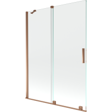 Mexen Velar paravan cadă 2-aripi culisant 130 x 150 cm, transparent, Roz-auriu - 896-130-000-01-60