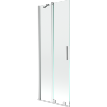 Mexen Velar vanová zástěna 2-křídlá posuvná 75 x 150 cm, transparentní, chrom - 896-075-000-01-01