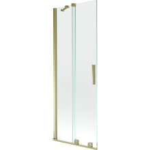 Mexen Velar paravan cadă 2-aripi culisant 75 x 150 cm, transparent, Auriu - 896-075-000-01-50