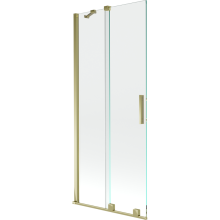 Mexen Velar paravan cadă 2-aripi culisant 85 x 150 cm, transparent, Auriu - 896-085-000-01-50