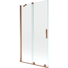 Mexen Velar vanová zástěna 2-dílná posuvná 100 x 150 cm, transparent, růžové zlato - 896-100-000-01-60
