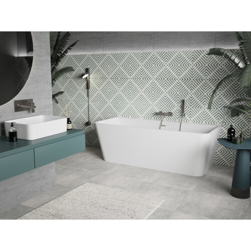 Cada libera 150 x 75 cm, alb, supraplin cu nichel periat - 51131507500-97 1