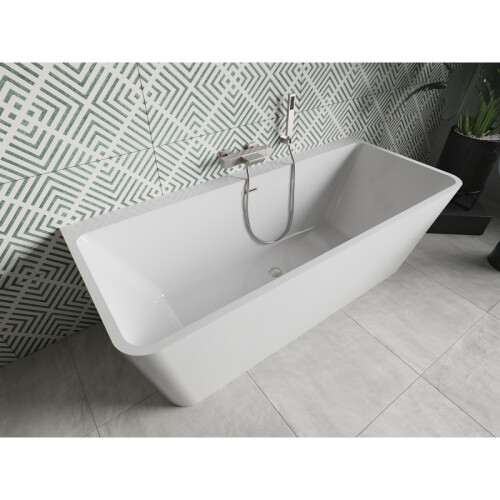 Cada libera 150 x 75 cm, alb, supraplin cu nichel periat - 51131507500-97 2