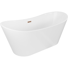 Mexen Montana cadă freestanding 170 x 80 cm, alb, scurgere auriu roz - 52011708000-60