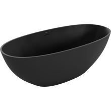 Mexen Bari cadă de baie freestanding din conglomerat 165 x 75 cm, negru mat - 57221657570