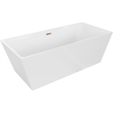 Mexen Lita cadă freestanding 170 x 75 cm, alb, preaplin aur roz - 52121707500-60