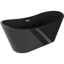 Mexen Montana voľne stojaca vaňa 170 x 80 cm, čierna, prepad niklovaný - 52011708070-97