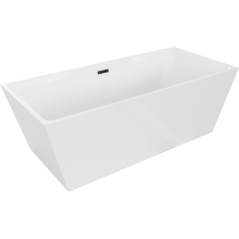 Cadă freestanding Mexen Lita 170 x 75 cm, alb, supraplin negru - 52121707500-70
