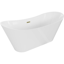 Mexen Celia cada într-o piesă liberă 170 x 75 cm, alb, evacuare aurie - 52331707500-50
