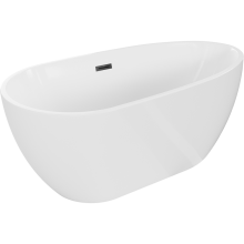 Cadă freestanding Mexen Eos 150 x 75 cm, alb, cișmea neagră - 52471507500-70