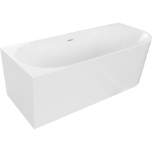 Mexen Mia cadă freestanding colțar stânga 150 x 75 cm, alb, evacuare albă - 52691507500L-20