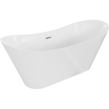 Mexen Celia cada de baie autonomă 170 x 75 cm, alb, evacuare crom - 52331707500-01