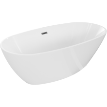 Cadă freestanding Mexen Eris 180 x 80 cm, alb, supapă gun gray periat - 53441808000-66