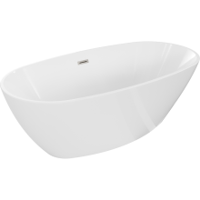 Mexen Eris voľne stojaca vaňa 180 x 80 cm, biela, odtok nikel brúsený - 53441808000-97