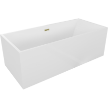 Mexen Vigo cadaf totalmente liber 178,5 x 80 cm, alb, cu evacuare aurie - 51251788000-50