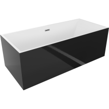 Mexen Vigo cada de baie independenta 178,5 x 80 cm, alba/neagra, scurgere gun metal - 51251788075-95