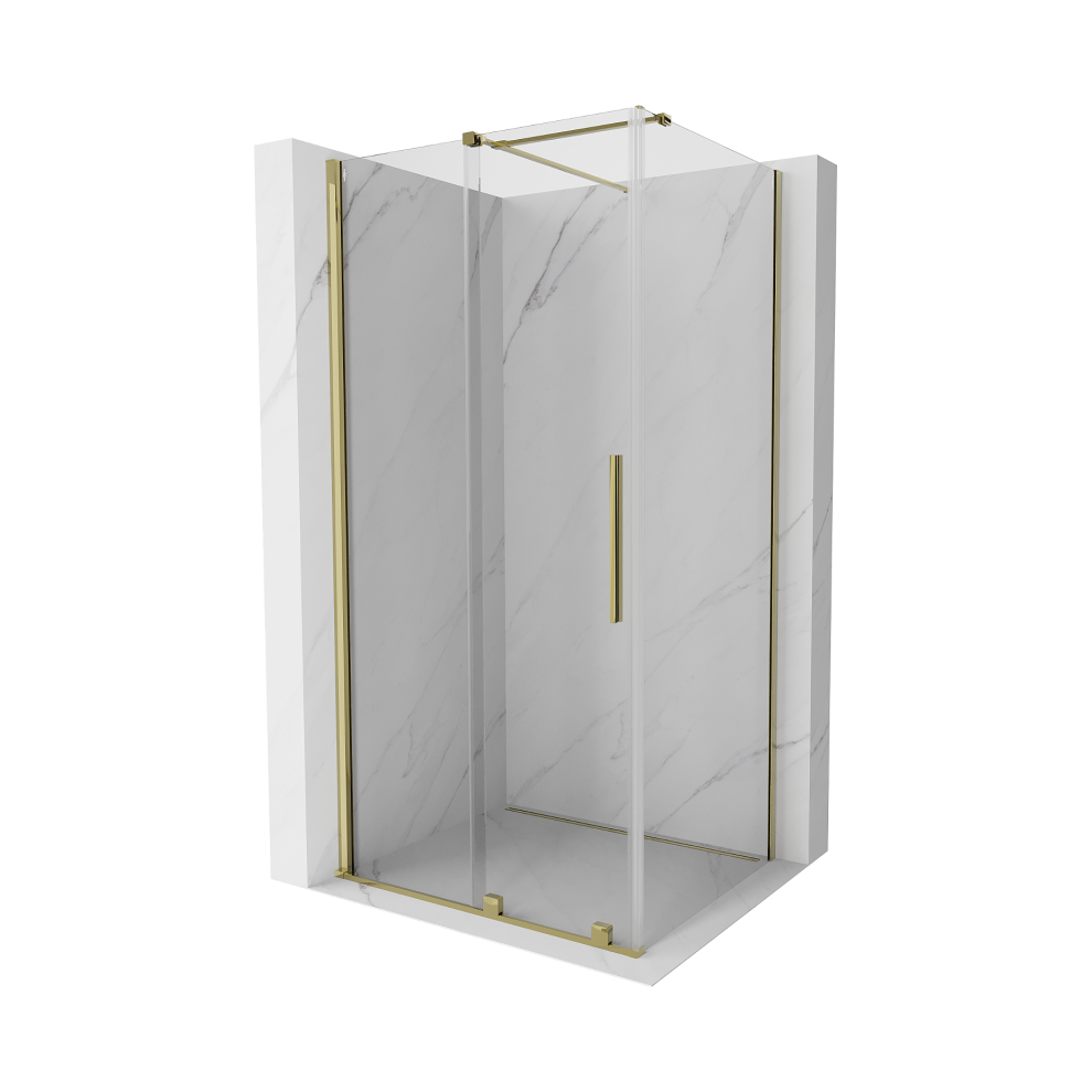 Mexen Velar Rozsouvací Sprchový Kout 120 X 70 Cm, PrůHledné, Zlatý - 871-120-070-01-50-image