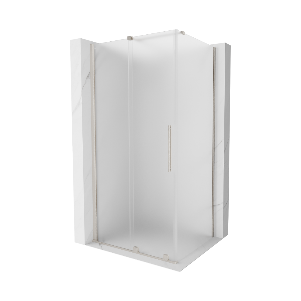 Mexen Velar Posuvná Sprchová Kabina 130 X 100 Cm, MráZ, KartáčOvaný Nikl - 871-130-100-31-97-image