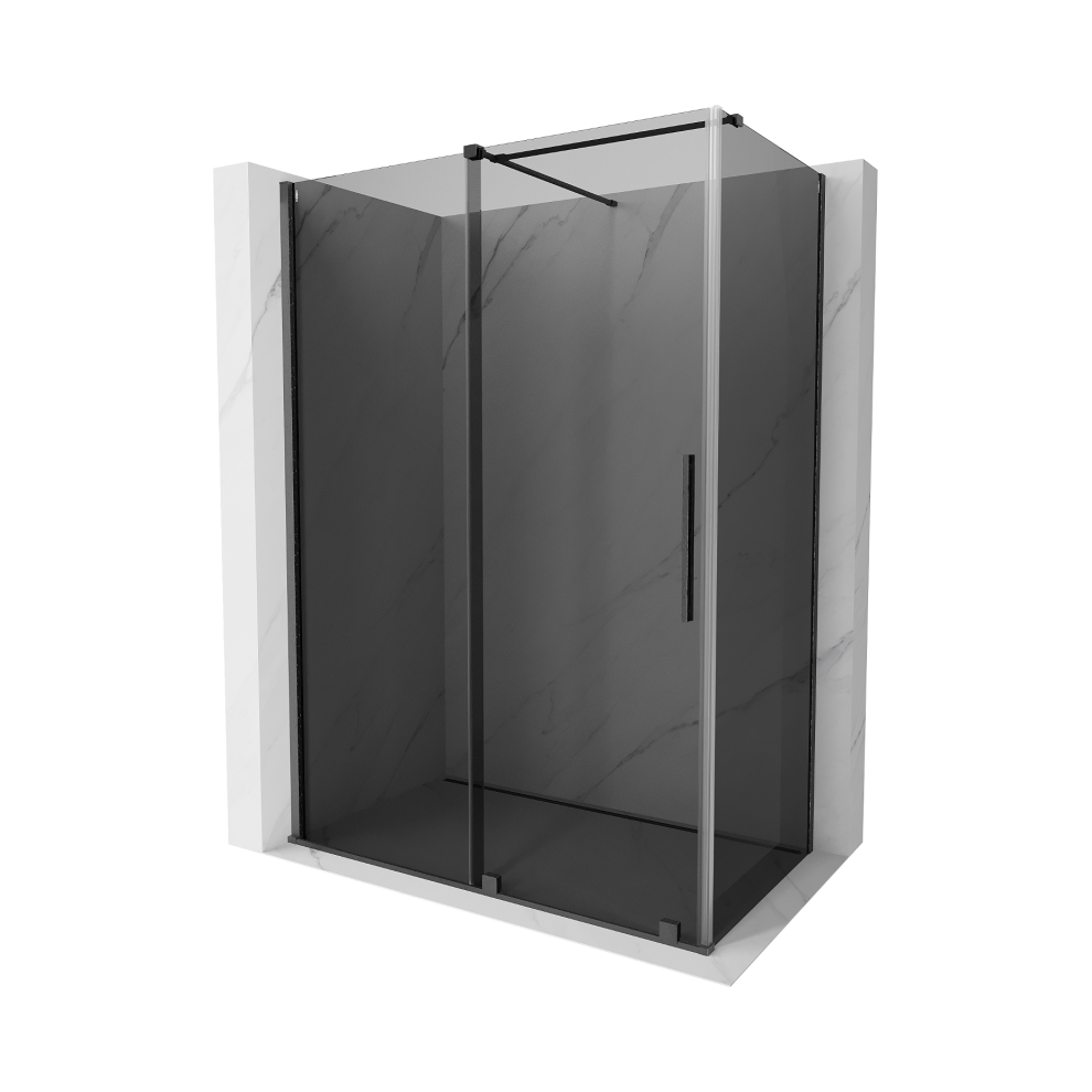 Mexen Velar Posuvná Sprchová Kabina 140 X 75 Cm, Grafit, KartáčOvaný Gun Gray - 871-140-075-41-66-image