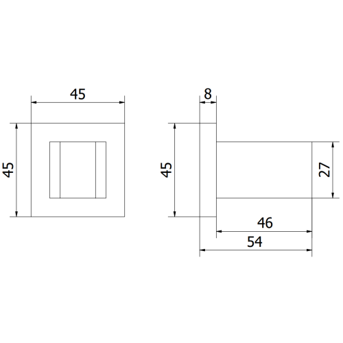 Mexen Cube Duschhalterung, Chrom - 79350-00 2
