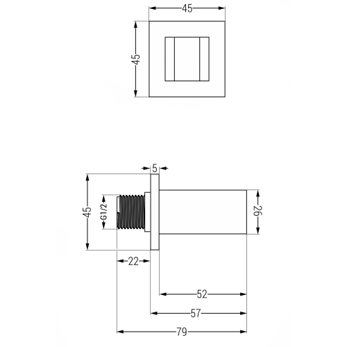 Mexen Cube Duschhalterung, Chrom - 79350-00 1