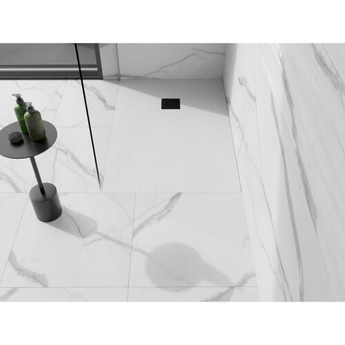 Mexen Stone+ chiuveta compozit rectangular 140 x 70 cm, alb, masca neagra - 44107014-B 2