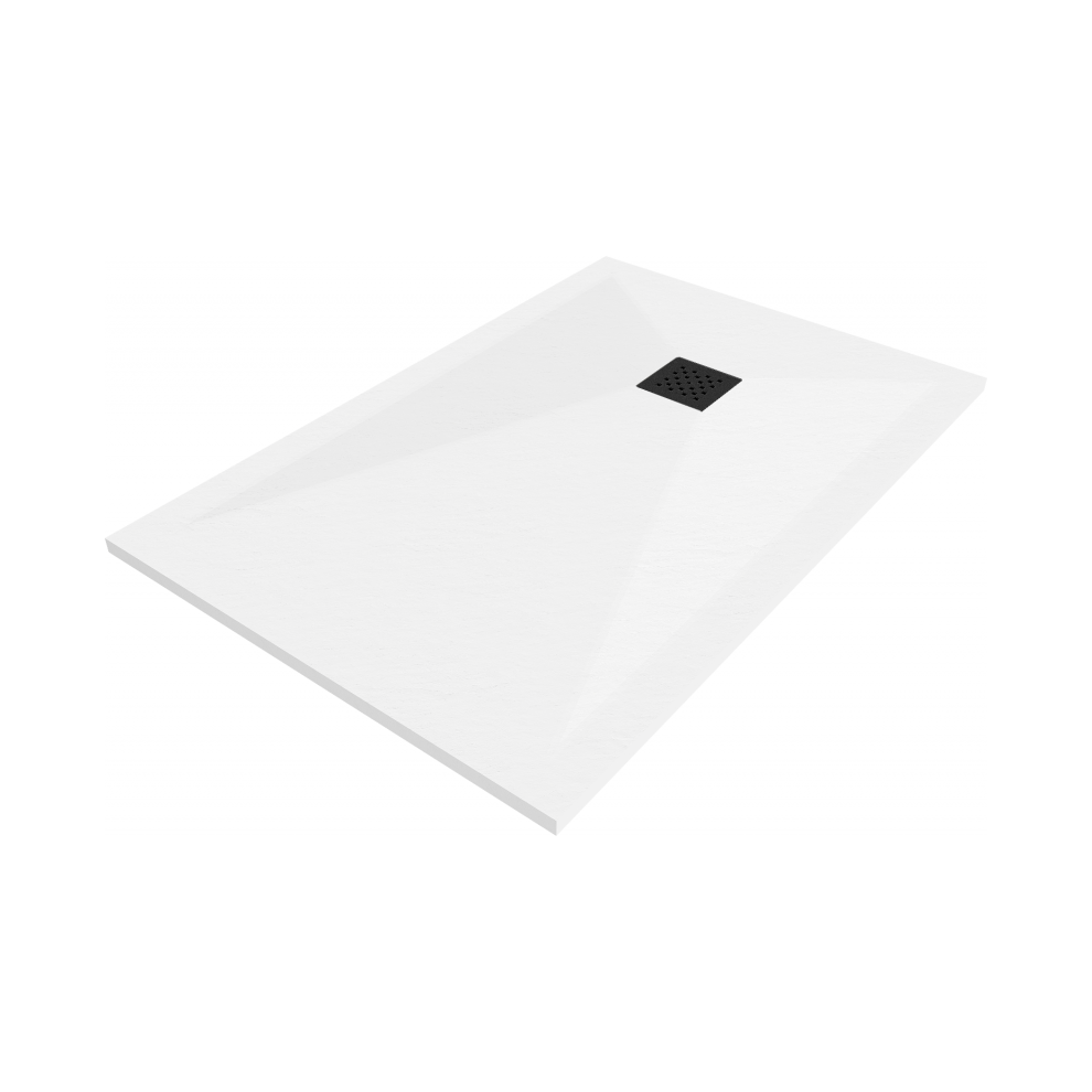 Mexen Stone+ Kompozitní ObdéLníKový Sprchový Kout 120 X 90 Cm, BíLý, Kryt čErný - 44109012-B-image