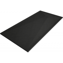 Mexen Stone+ rechteckige Duschwanne aus Verbundwerkstoff 160 x 100 cm, schwarz, schwarze Abdeckung - 44701016-B