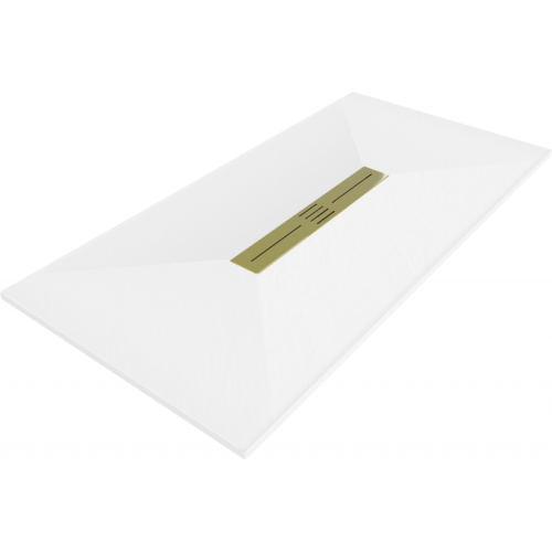 Mexen Toro duș rectangular SMC 160 x 80 cm, alb, capac auriu - 43108016-G