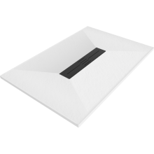 Mexen Toro brodzik prostokątny SMC 100 x 90 cm, biały, maskownica czarna - 43109010-B