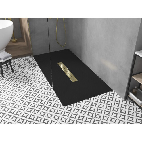 Mexen Toro duș rectangular SMC 150 x 90 cm, negru, capac auriu - 43709015-G 1