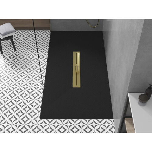 Mexen Toro duș rectangular SMC 150 x 90 cm, negru, capac auriu - 43709015-G 2